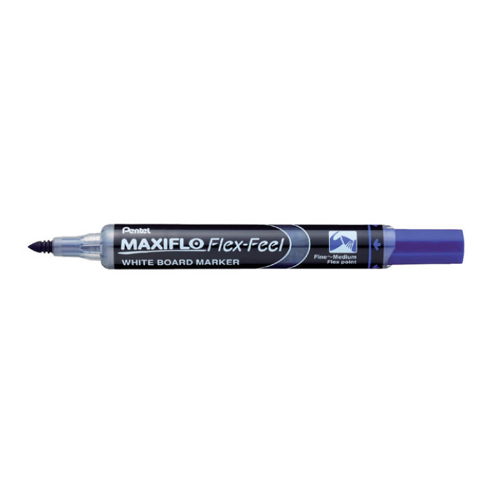 Whiteboardmarker Pentel MWL5SBF Maxiflo rond 1.5-4.5mm blauw