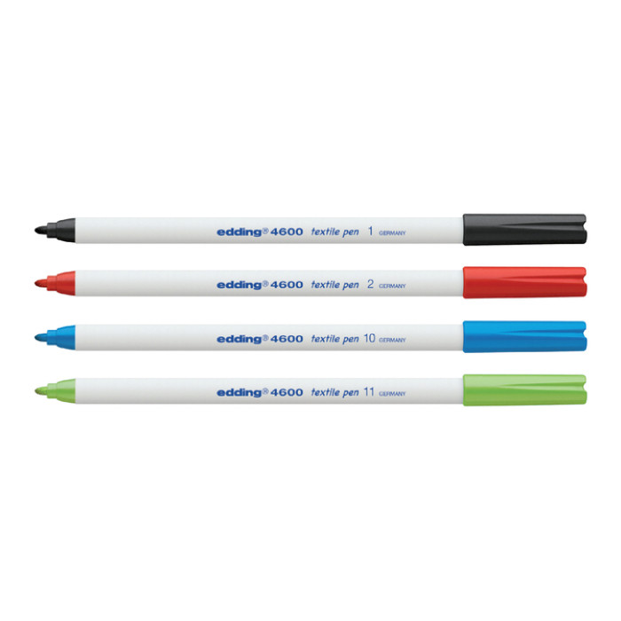 Textielmarker edding 4600 rond 1mm zwart