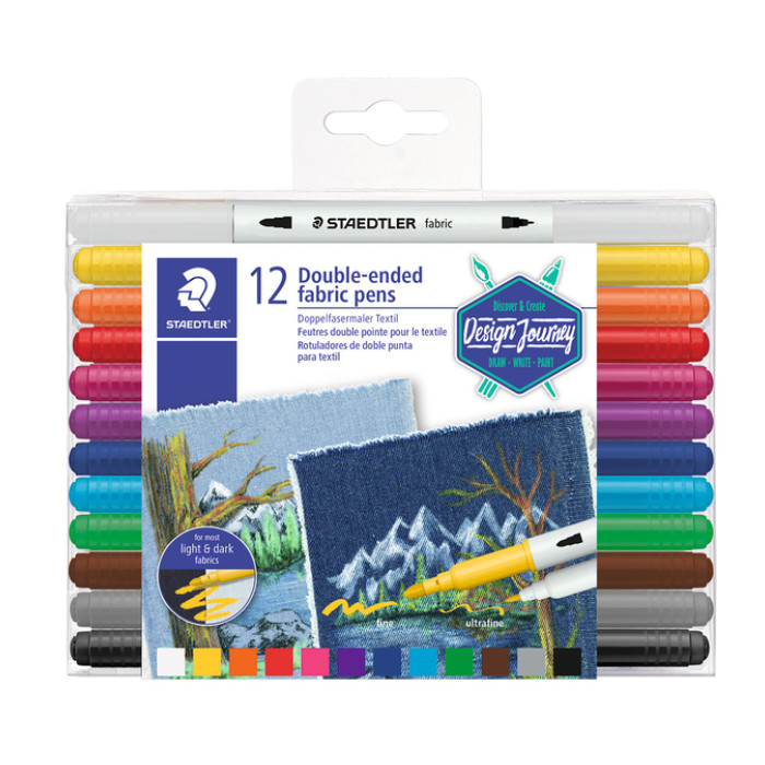 Viltstift Staedtler 3190 textiel duo ass
