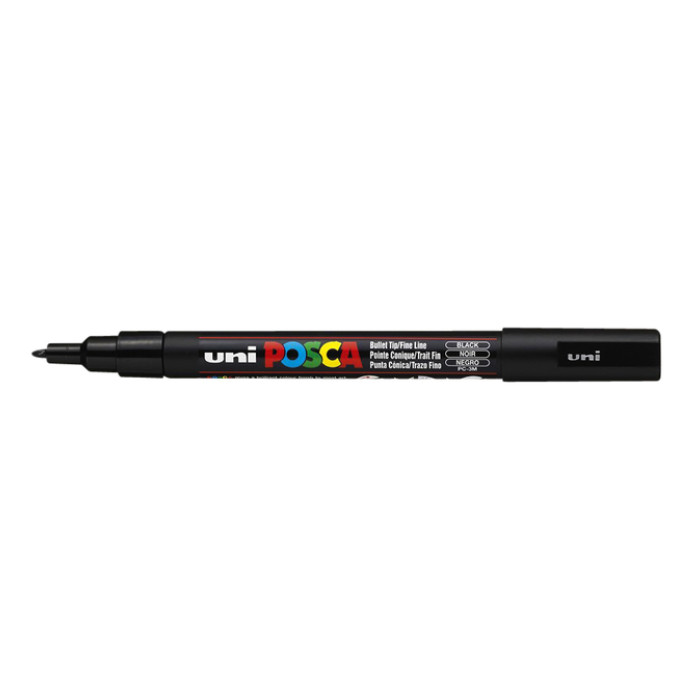 Paintmarker Uni POSCA PC3M fijn zwart