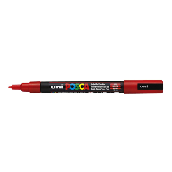 Paintmarker Uni POSCA PC3M fijn rood