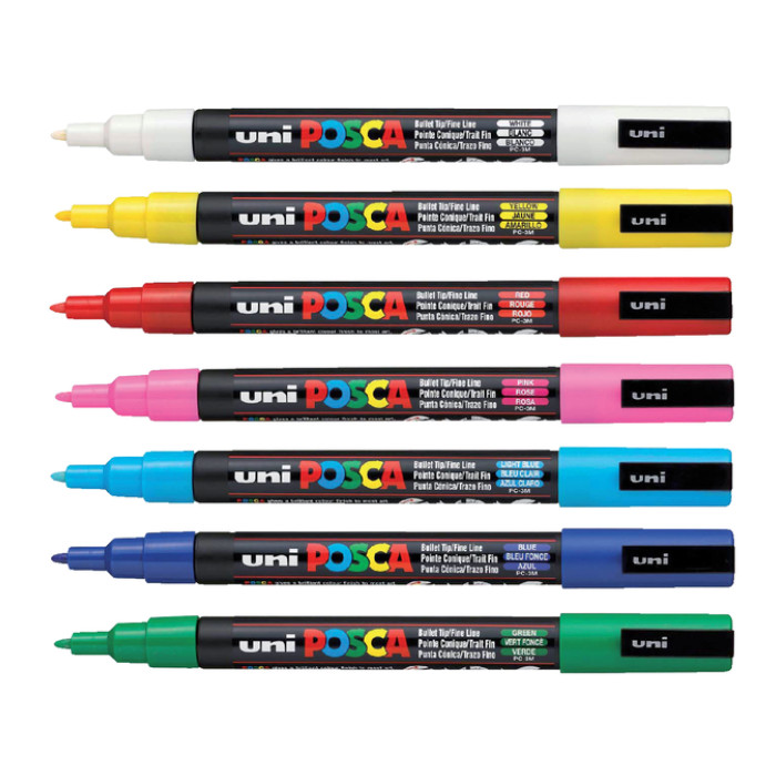 Paintmarker Uni POSCA PC3M fijn rood