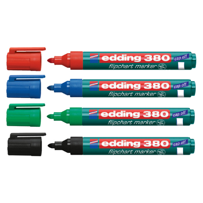 Viltstift edding 380 flipover rond 1.5-3mm zwart