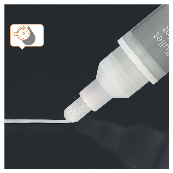 Viltstift Nobo glasbord wit 4 stuks