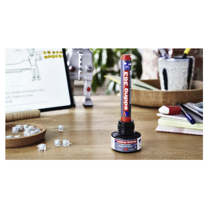Whiteboardmarker edding 363 schuin 1-5mm rood