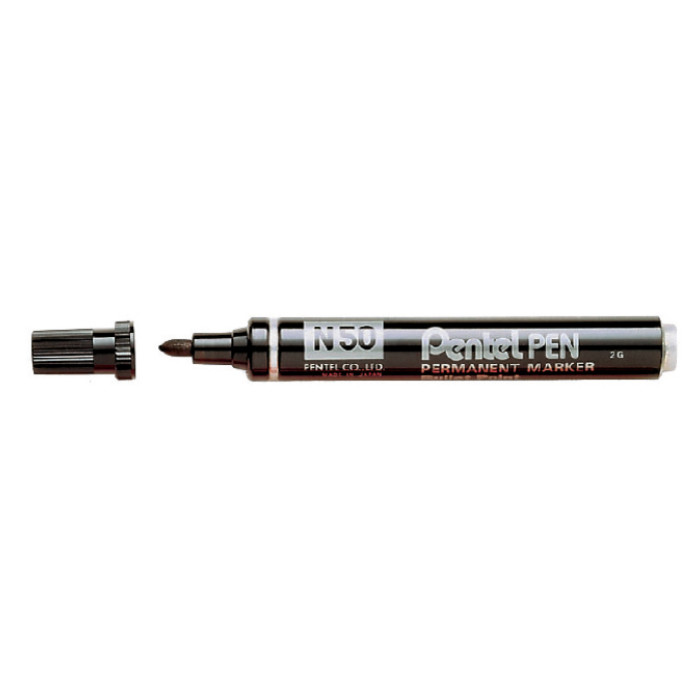 Viltstift Pentel N50 rond 1.5-3mm zwart