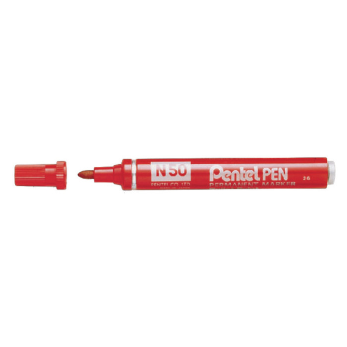 Viltstift Pentel N50 rond 1.5-3mm rood