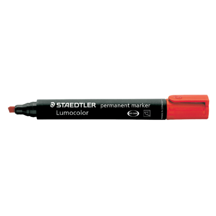 Viltstift Staedtler Lumocolor 350 permanent schuin rood