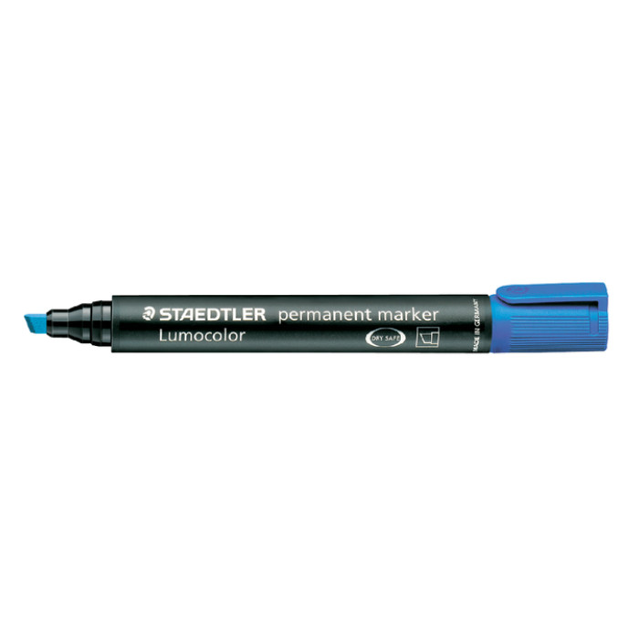 Viltstift Staedtler Lumocolor 350 permanent schuin blauw