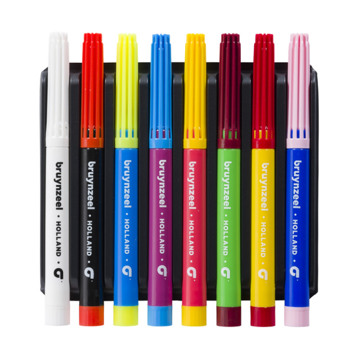 Viltstift Bruynzeel Kids Magic Point set à 8 kleuren