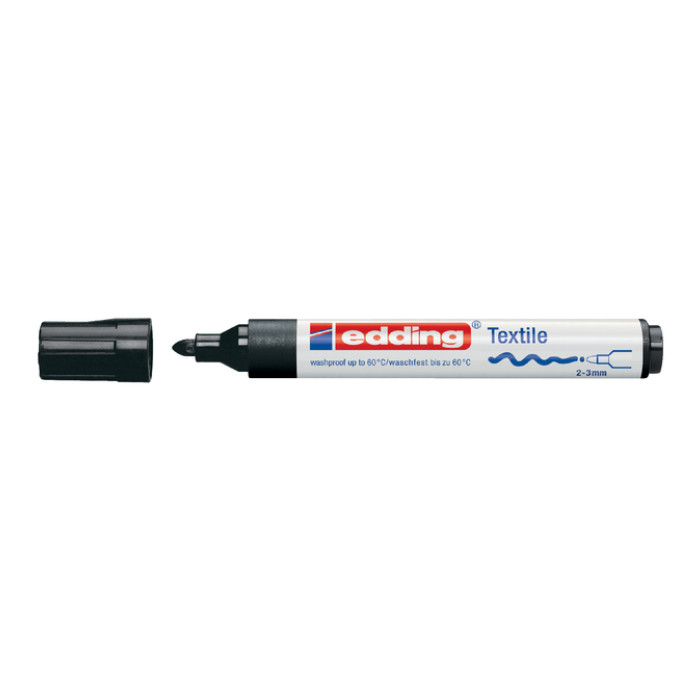 Textielmarker edding 4500 rond 2-3mm zwart