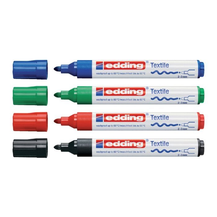 Textielmarker edding 4500 rond 2-3mm zwart