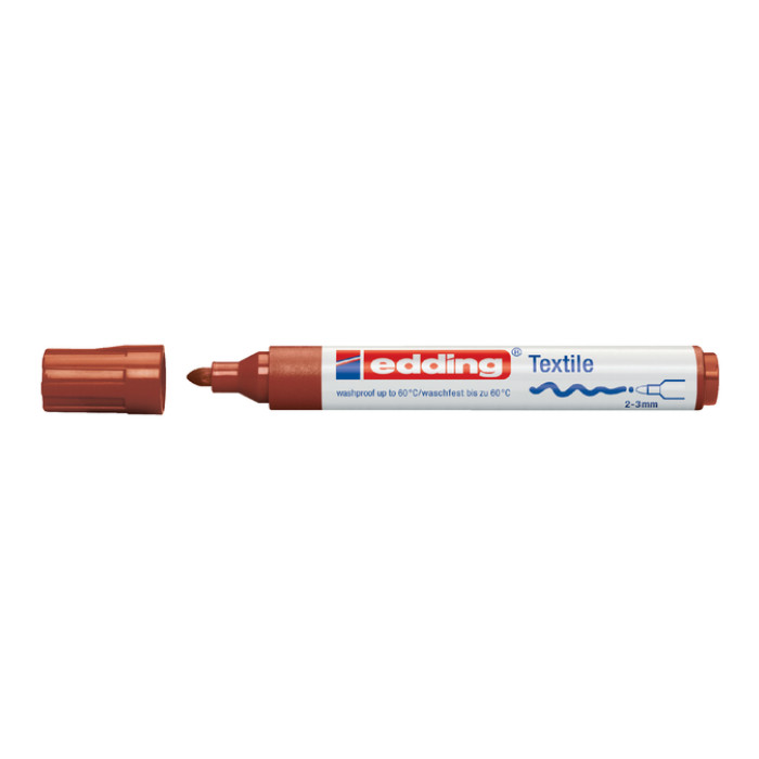 Textielmarker edding 4500 rond 2-3mm bruin