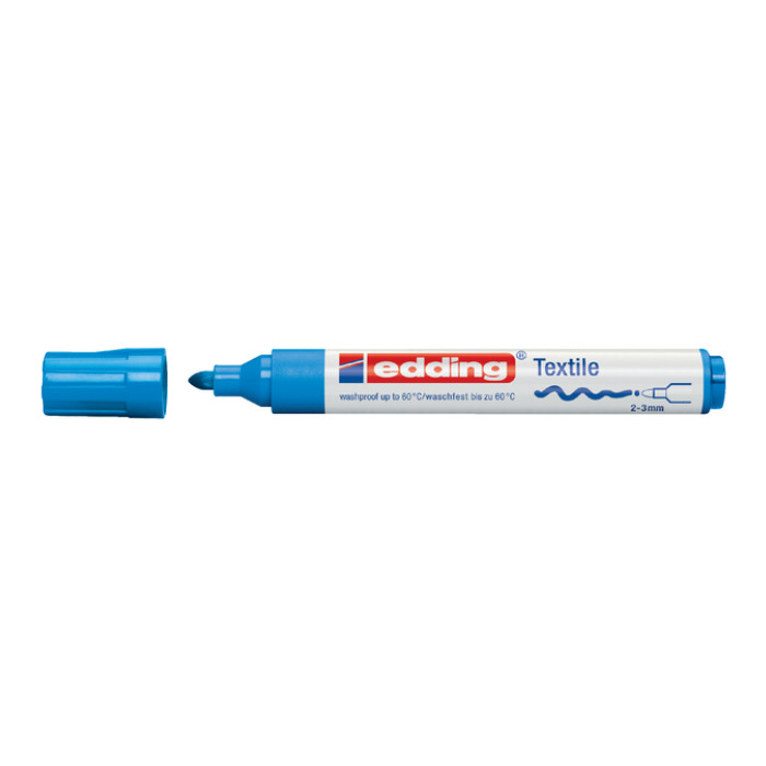 Textielmarker edding 4500 rond 2-3mm lichtblauw