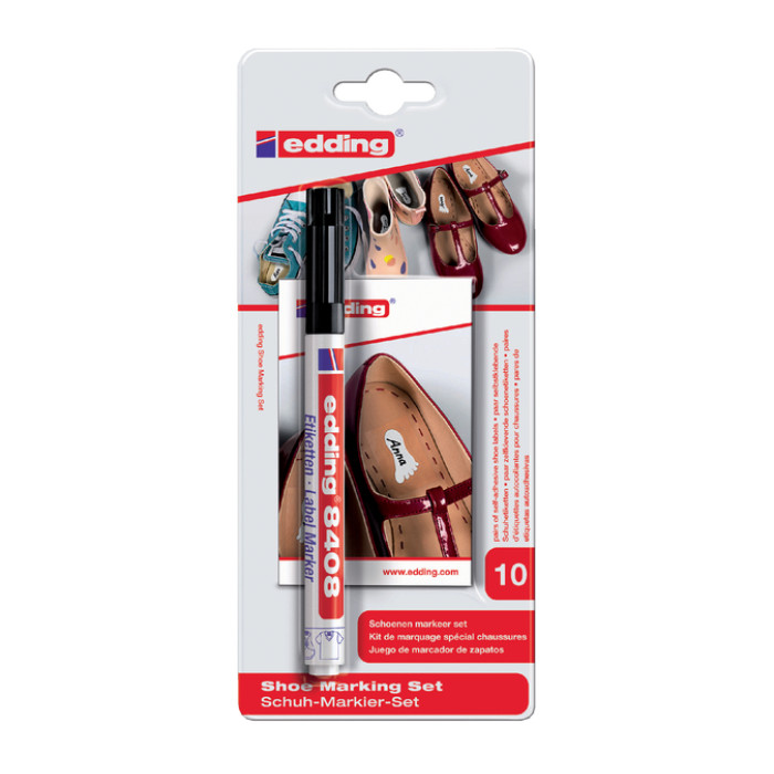 Viltstift edding 8408 schoenen rond 0.75mm zwart