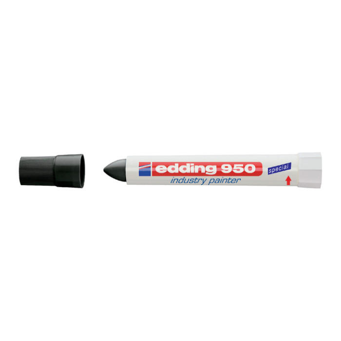 Viltstift edding 950 pastamarker industry rond 10mm zwart