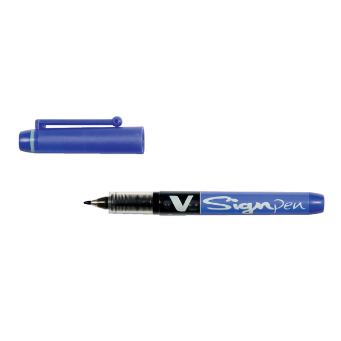 Fineliner PILOT V Signpen fijn blauw