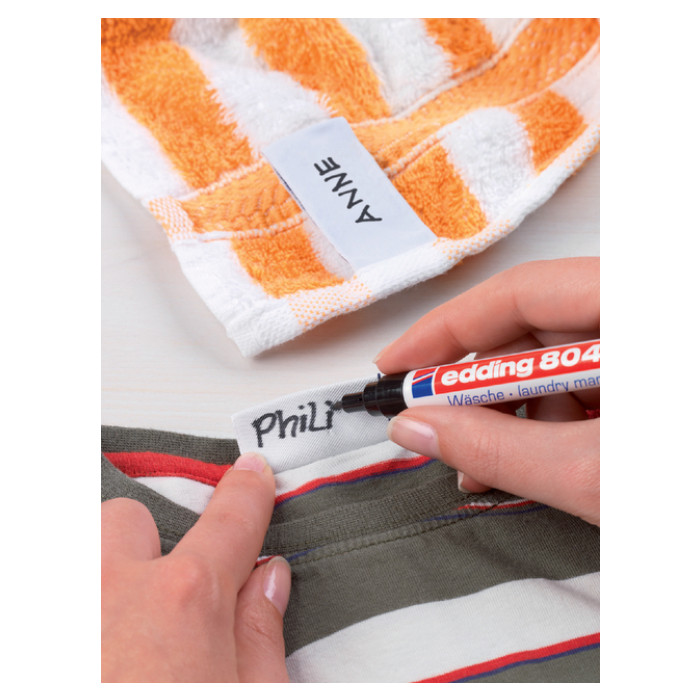 Wasgoedmarker edding 8040 rond 1mm zwart