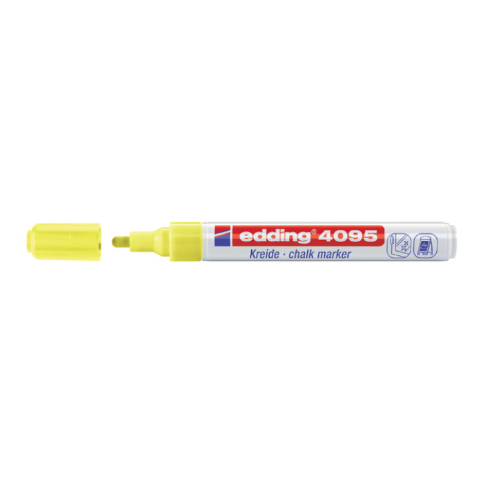 Krijtstift edding 4095 rond 2-3mm neon geel
