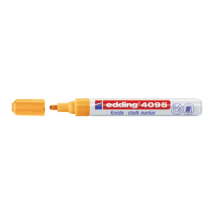 Krijtstift edding 4095 rond 2-3mm neon oranje