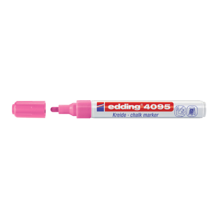 Krijtstift edding 4095 rond 2-3mm neon roze
