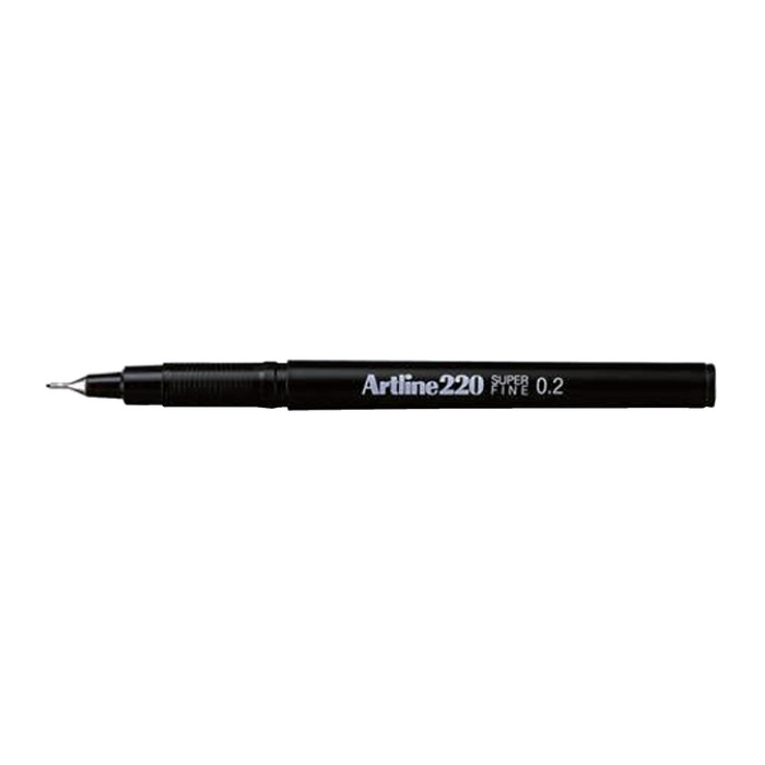 Fineliner Artline 220 rond super fijn zwart