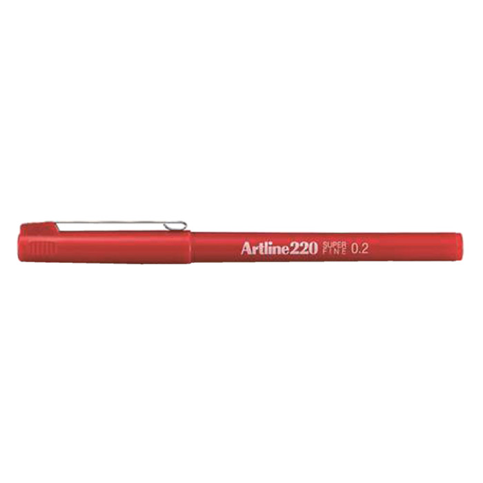 Fineliner Artline 220 rond super fijn rood