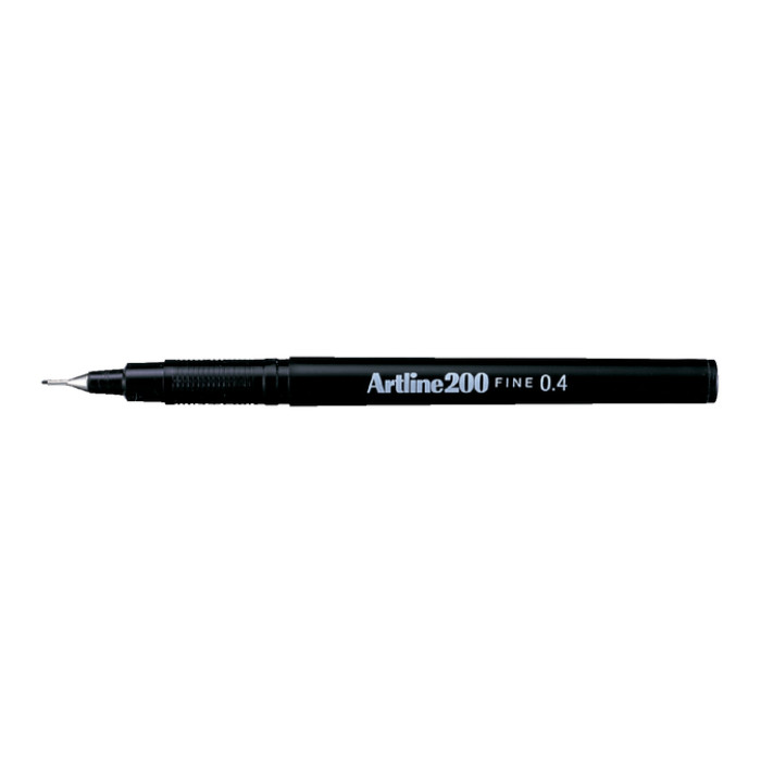 Fineliner Artline 200 rond fijn zwart