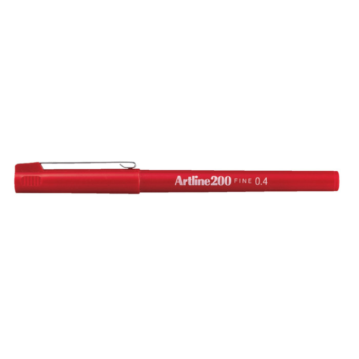 Fineliner Artline 200 rond fijn rood