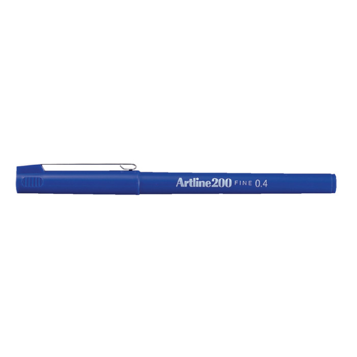Fineliner Artline 200 rond fijn blauw