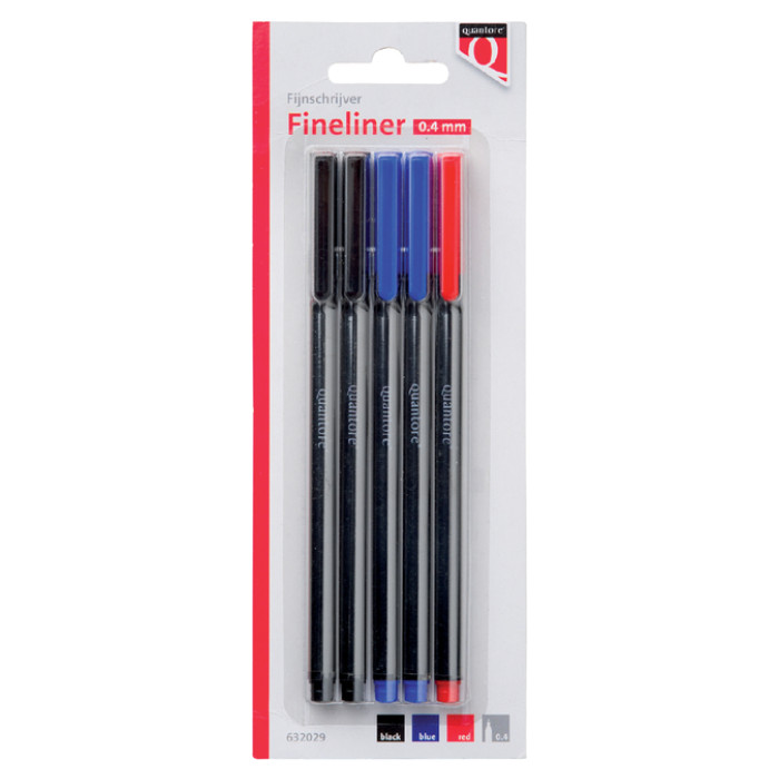 Fineliner Quantore 188 rond 0.4mm assorti