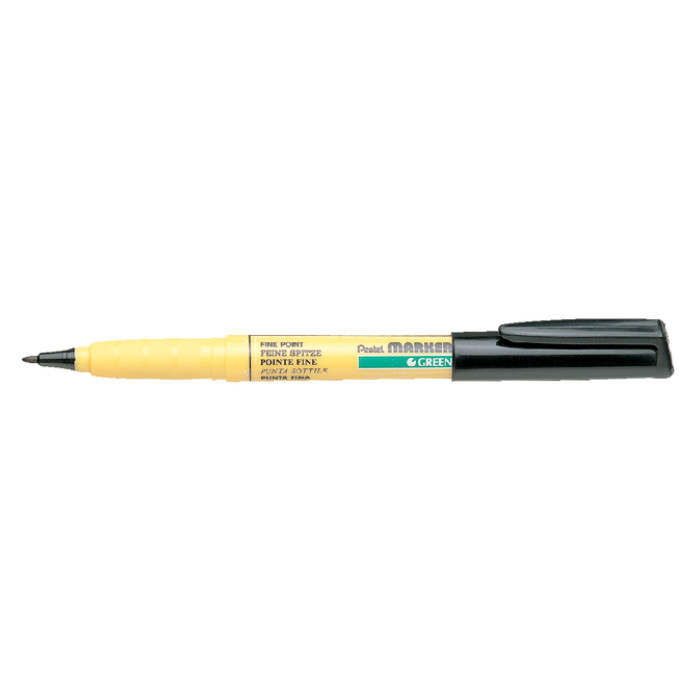 Viltstift Pentel NM10 textiel rond 1mm zwart
