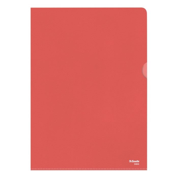 Insteekmap L-model Esselte standaard A4 0.11mm PP rood 100 stuks