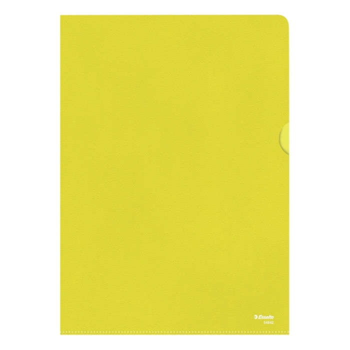 Insteekmap L-model Esselte standaard A4 0.11mm PP geel 100 stuks