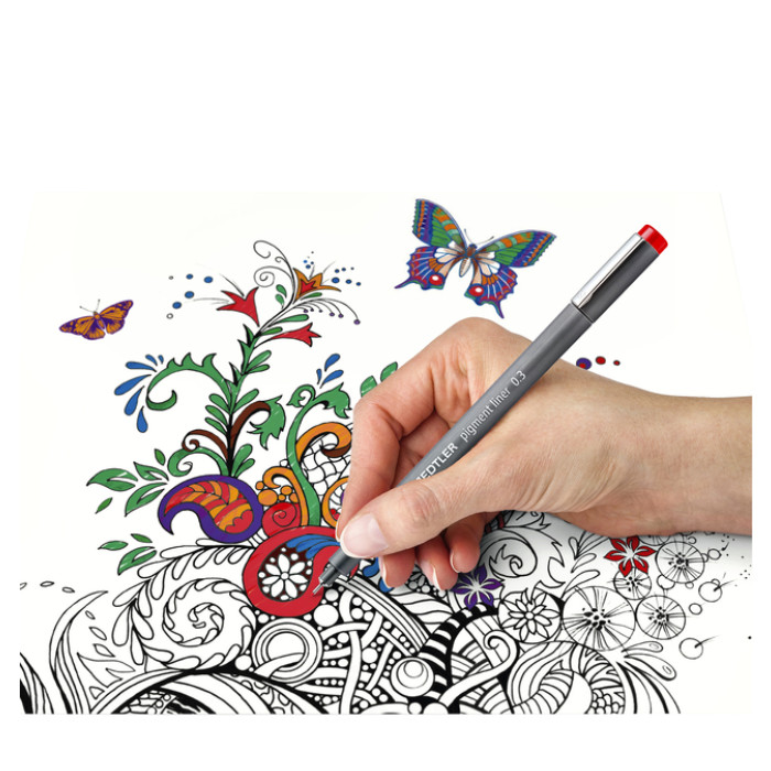 Fineliner Staedtler Pigment 308 0.3mm set à 6st assorti