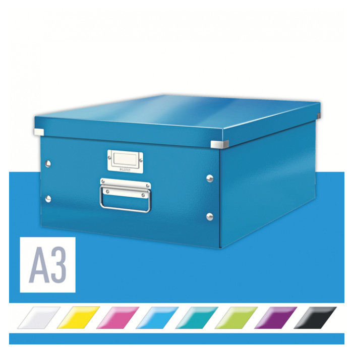 Opbergbox Leitz WOW Click & Store 369x200x482mm blauw