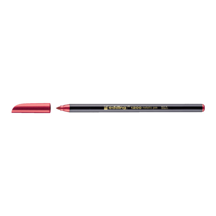 Fineliner edding 1200 072 fijn metallic rood