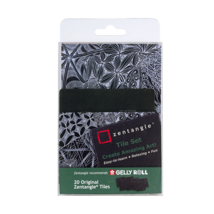 Tekenset Sakura Zentangle set à 20 patronen zwart