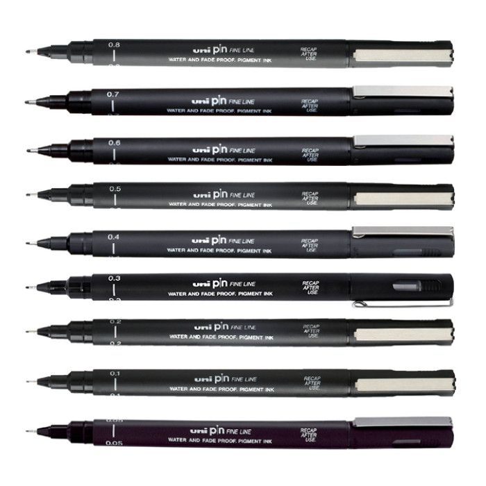 Fineliner Uni-ball Pin 0.3mm zwart