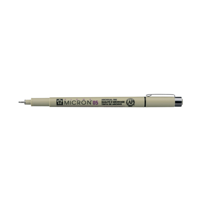 Fineliner Sakura Pigma Micron 05 0.45mm zwart