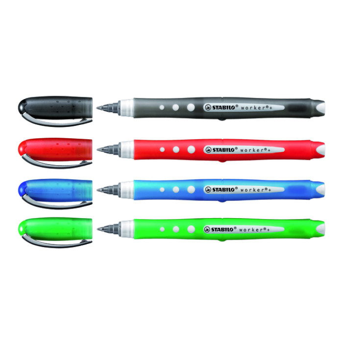 Rollerpen STABILO worker colorful 2019/46 medium zwart