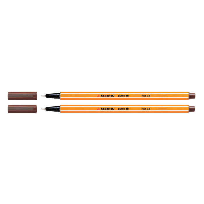 Fineliner STABILO point 88/45 fijn bruin