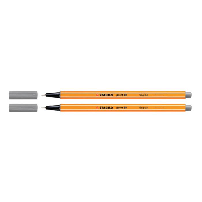 Fineliner STABILO point 88/96 fijn donkergrijs