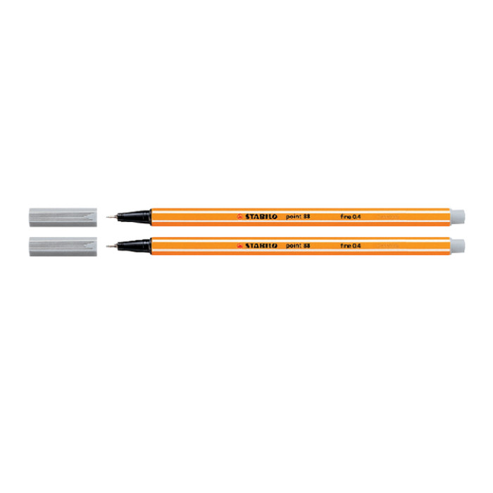 Fineliner STABILO point 88/94 fijn lichtgrijs
