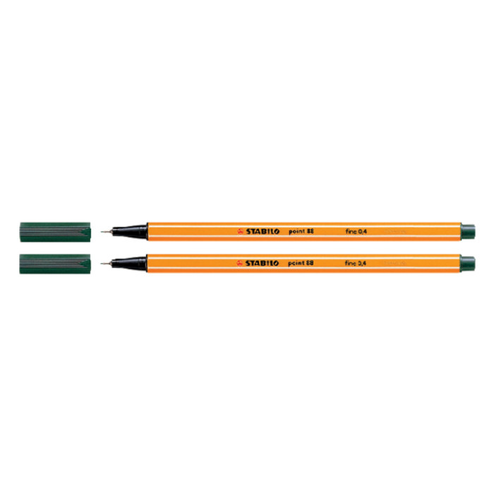 Fineliner STABILO point 88/63 fijn aardegroen