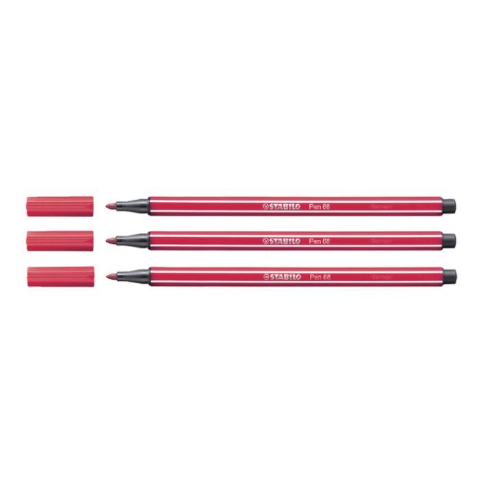 Viltstift STABILO Pen 68/50 medium donkerrood
