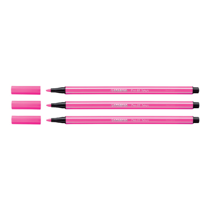 Viltstift STABILO Pen 68/056 medium neon roze
