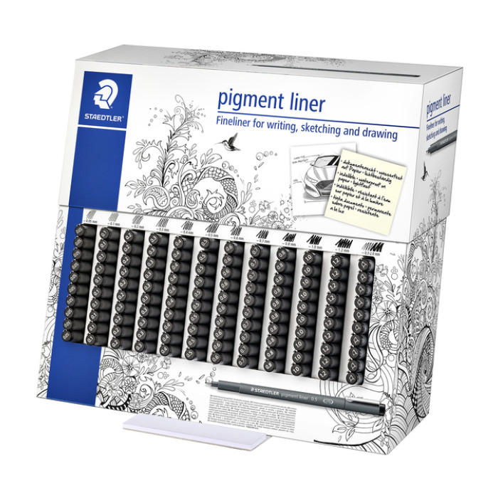 Fineliner Staedtler pigment 308 display à 120st ass