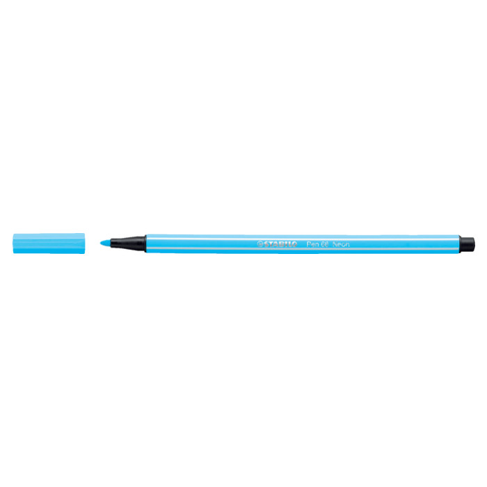 Viltstift STABILO Pen 68/031 medium neon blauw