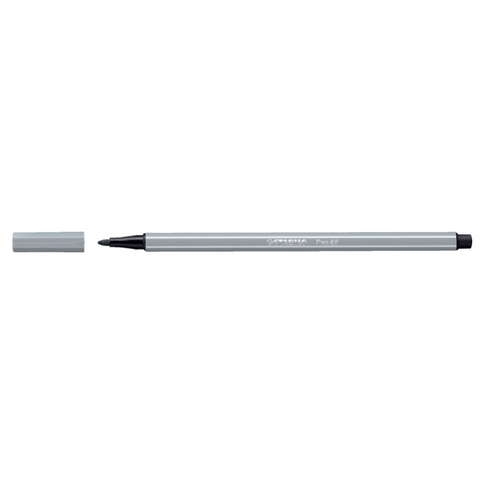 Viltstift STABILO Pen 68/95 medium middel koudgrijs